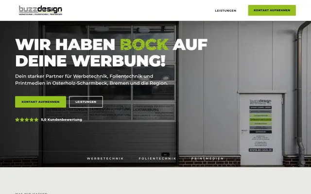 Website bd-sign.de, Werbetechnik aus Osterholz-Scharmbeck