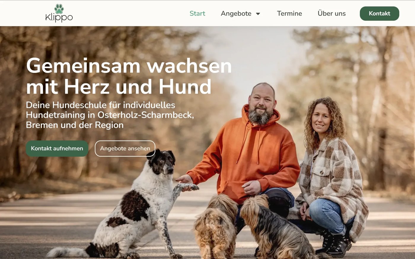 Website klippo-hundeschule.de