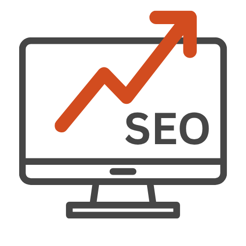 Bildschirm Icon auf dem "SEO" steht, symbolisiert SEO