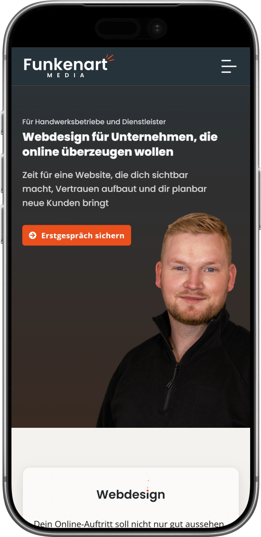 Raoul Steenken, Webdesigner Mockup